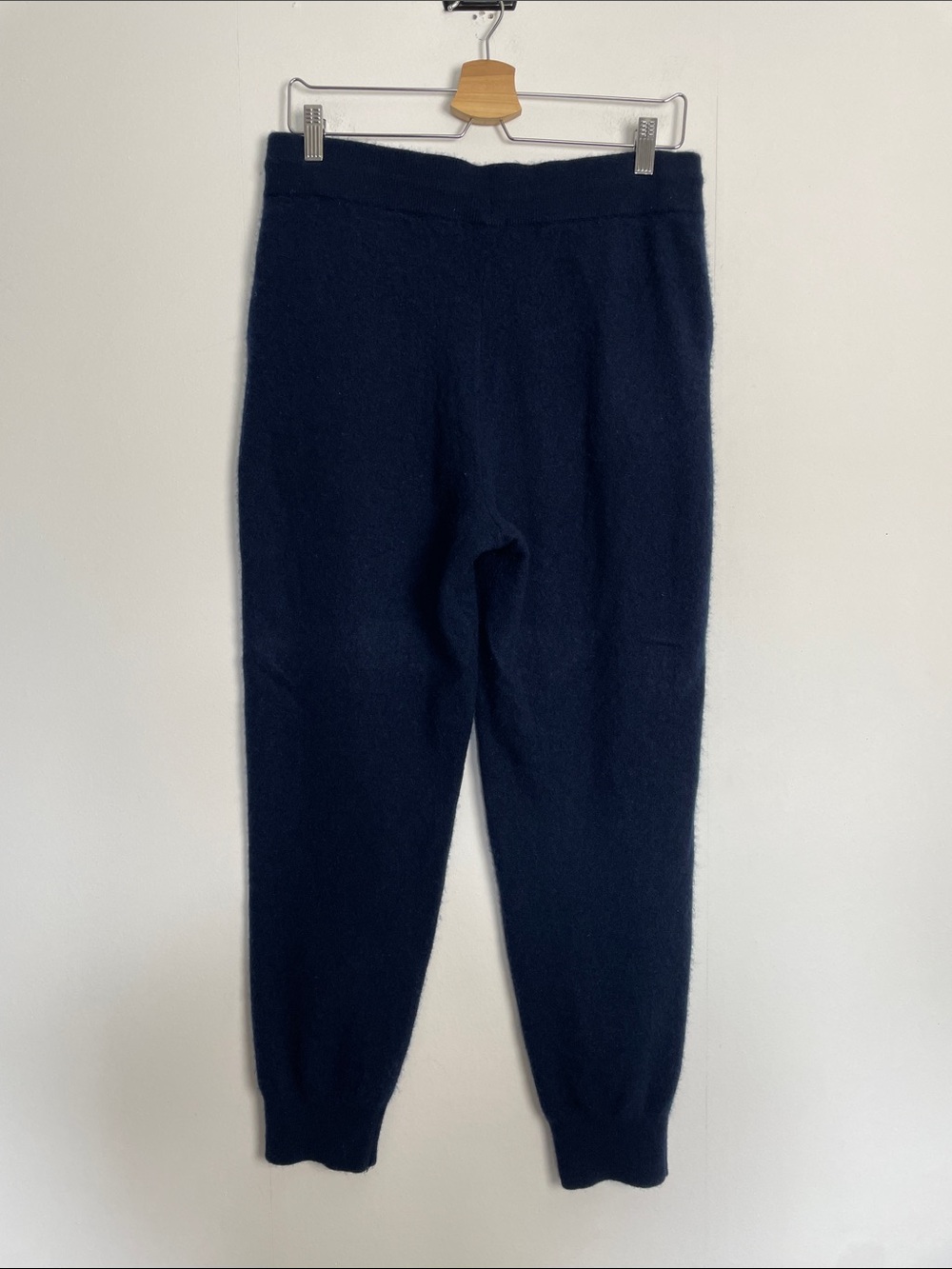 Quince Mongolian Cashmere Women M Navy Knit Drawstring Waist Sweatpants Jogger - Picture 5 of 7